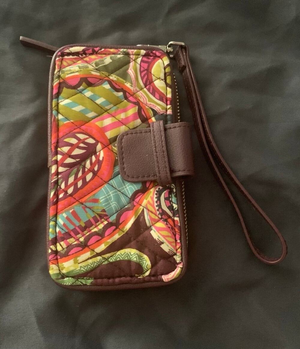 Vera Bradley RFID Smartphone Wristlet Wallet Cell Phone Heirloom Paisley pattern - Picture 1 of 4